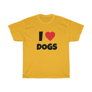 I <3 DOGS Unisex Heavy Cotton Tee