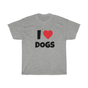 I <3 DOGS Unisex Heavy Cotton Tee