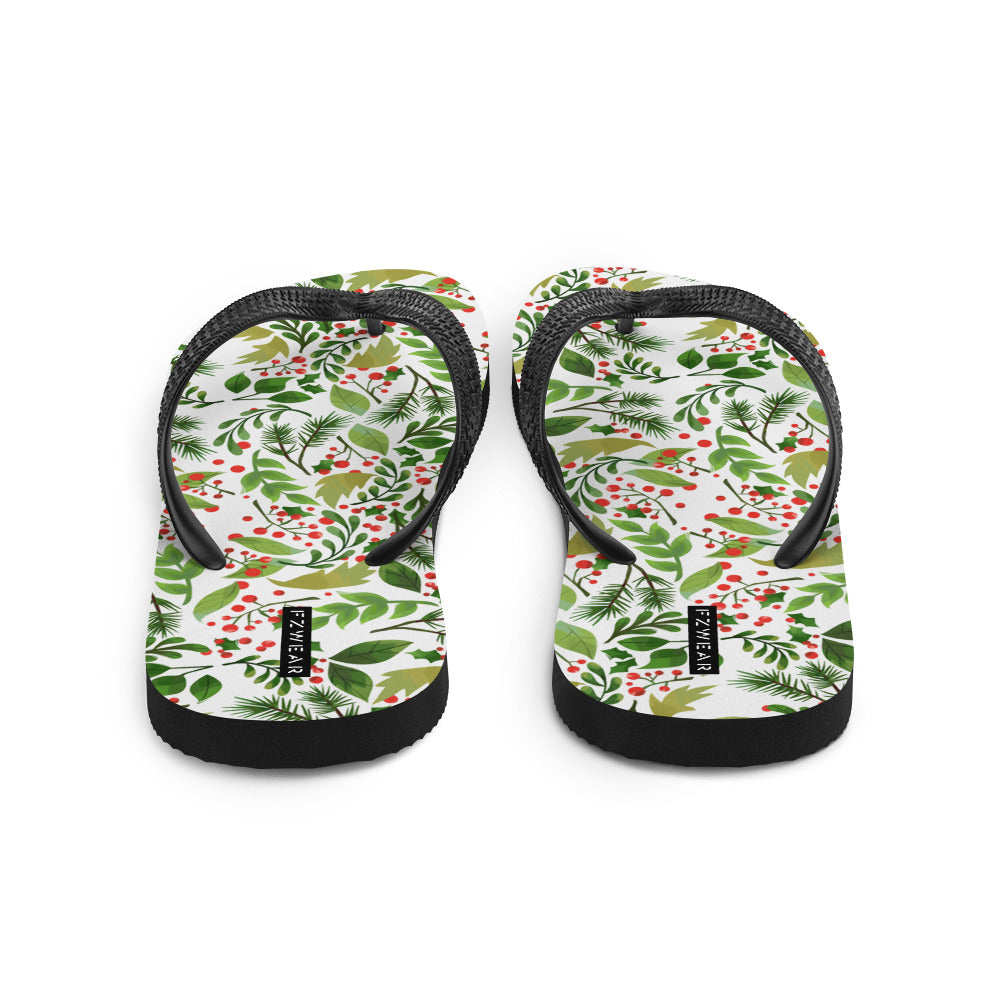 Holly Pattern Flip-Flops