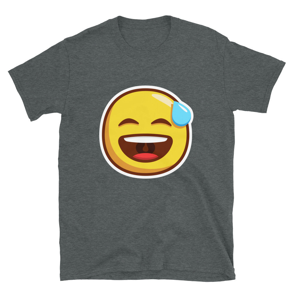 Smiling face open mouth sweat Unisex T-Shirt