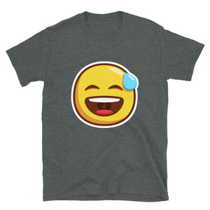 Smiling face open mouth sweat Unisex T-Shirt