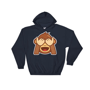 Monkey hiding eyes Hooded Sweatshirt