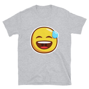 Smiling face open mouth sweat Unisex T-Shirt