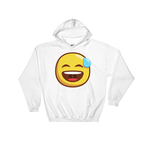 Smiling face with open mouth and cold sweat Hooded Sweatshirt