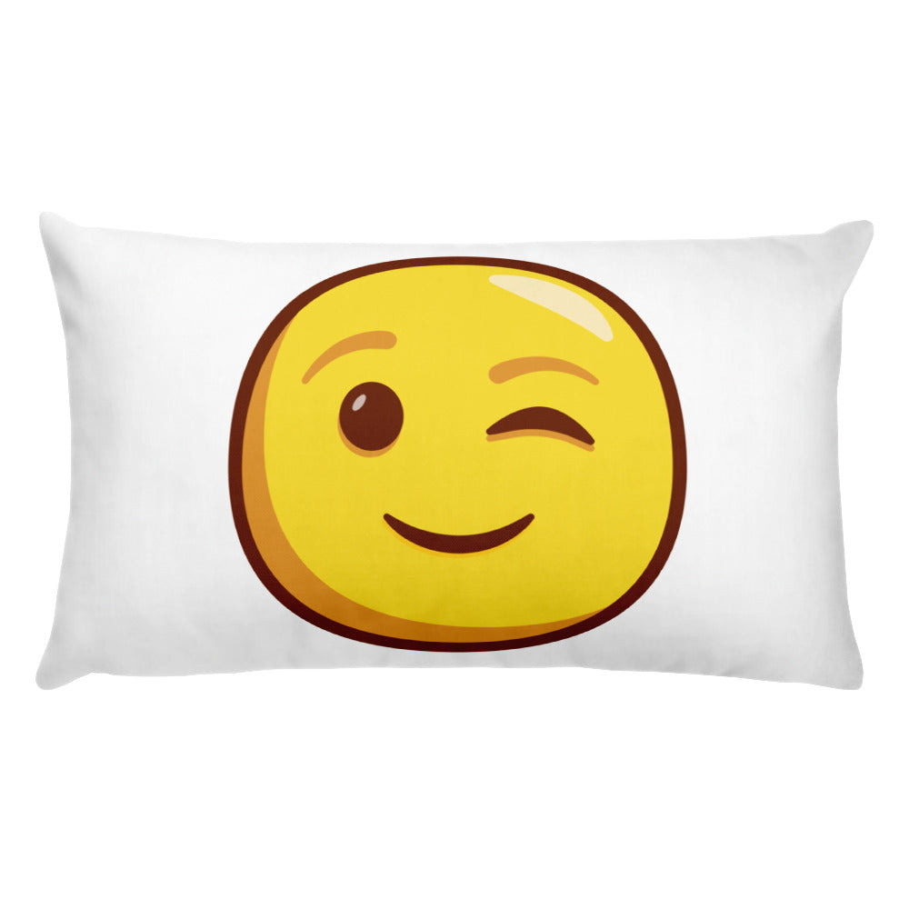 Winking Face Basic Pillow