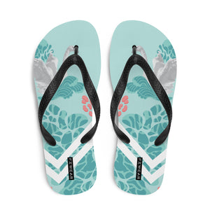 Swan Leg Pattern Flip-Flops