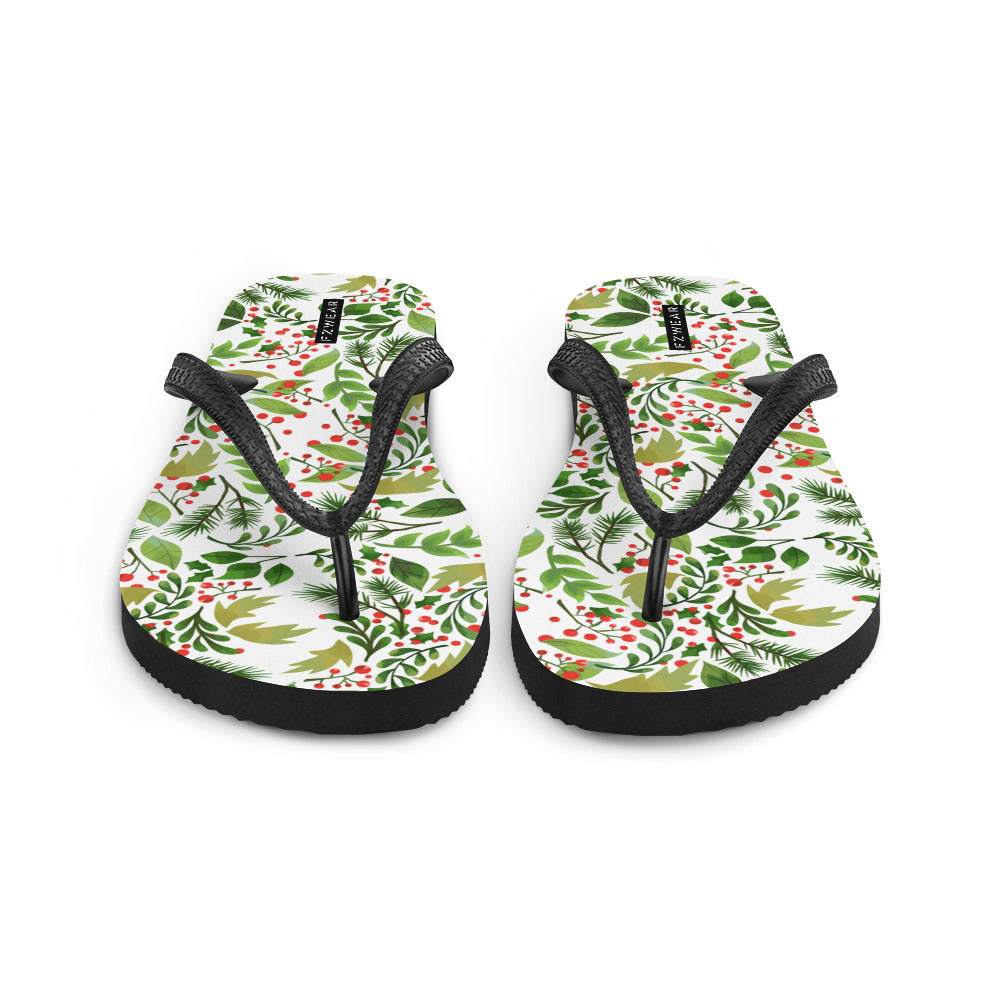 Holly Pattern Flip-Flops