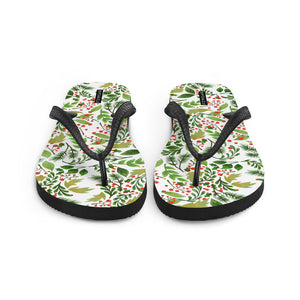 Holly Pattern Flip-Flops