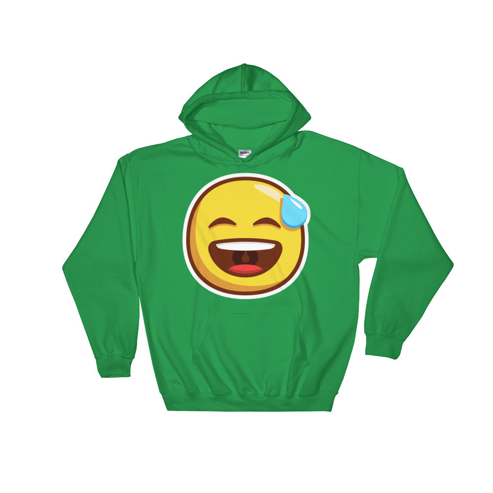 Smiling face with open mouth and cold sweat Hooded Sweatshirt