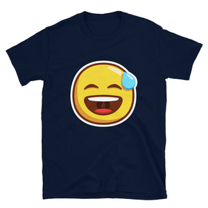 Smiling face open mouth sweat Unisex T-Shirt