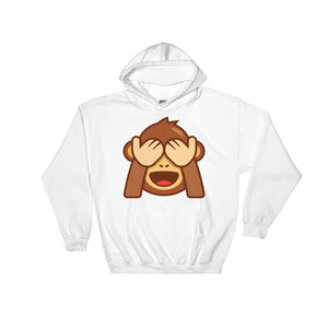 Monkey hiding eyes Hooded Sweatshirt