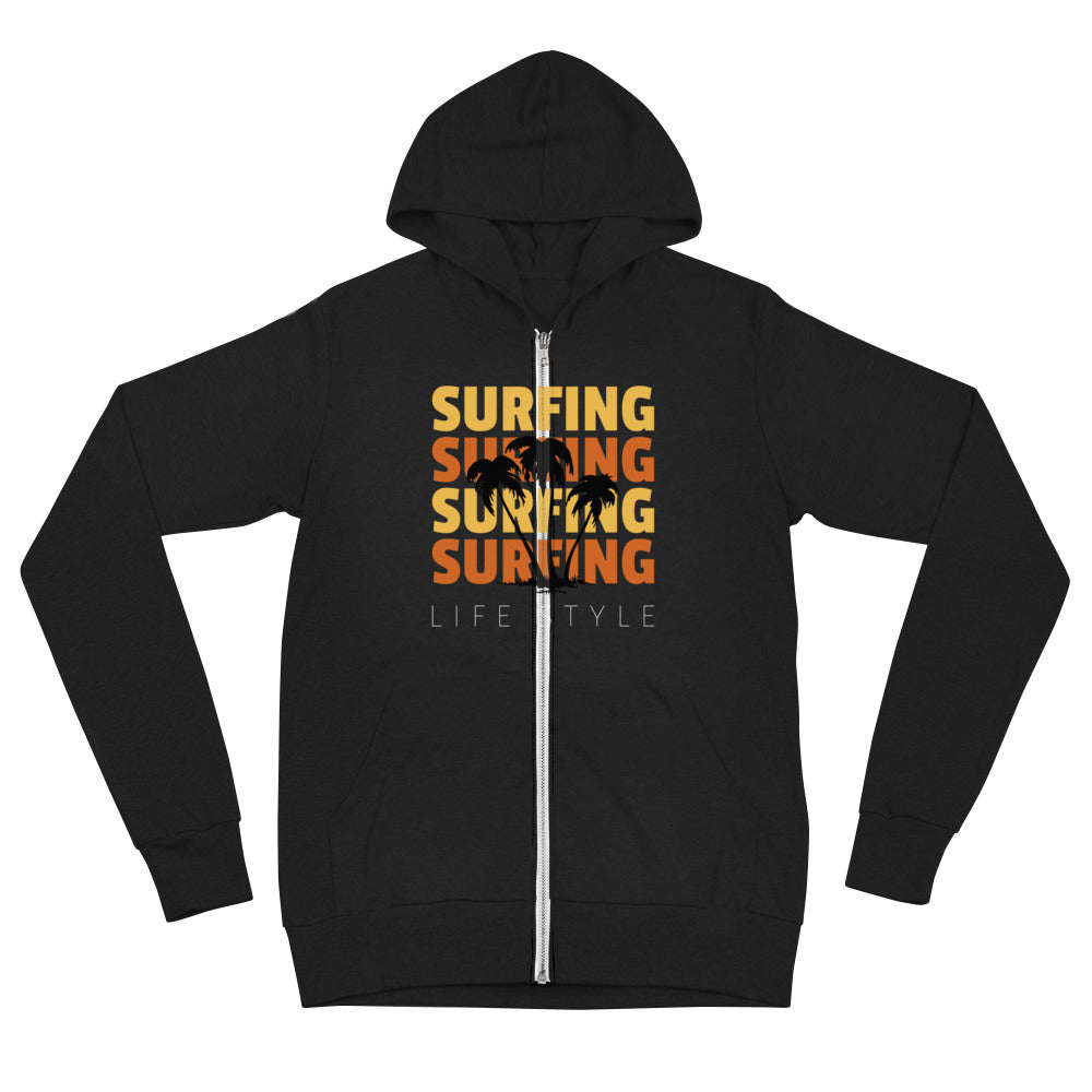 Surfing zip hoodie