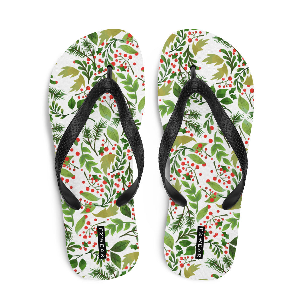 Holly Pattern Flip-Flops