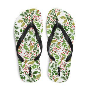 Holly Pattern Flip-Flops