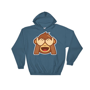 Monkey hiding eyes Hooded Sweatshirt