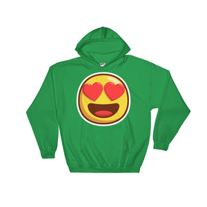 Smiling face with heart shaped eyes Hooded Sweatshirt