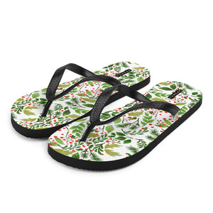 Holly Pattern Flip-Flops