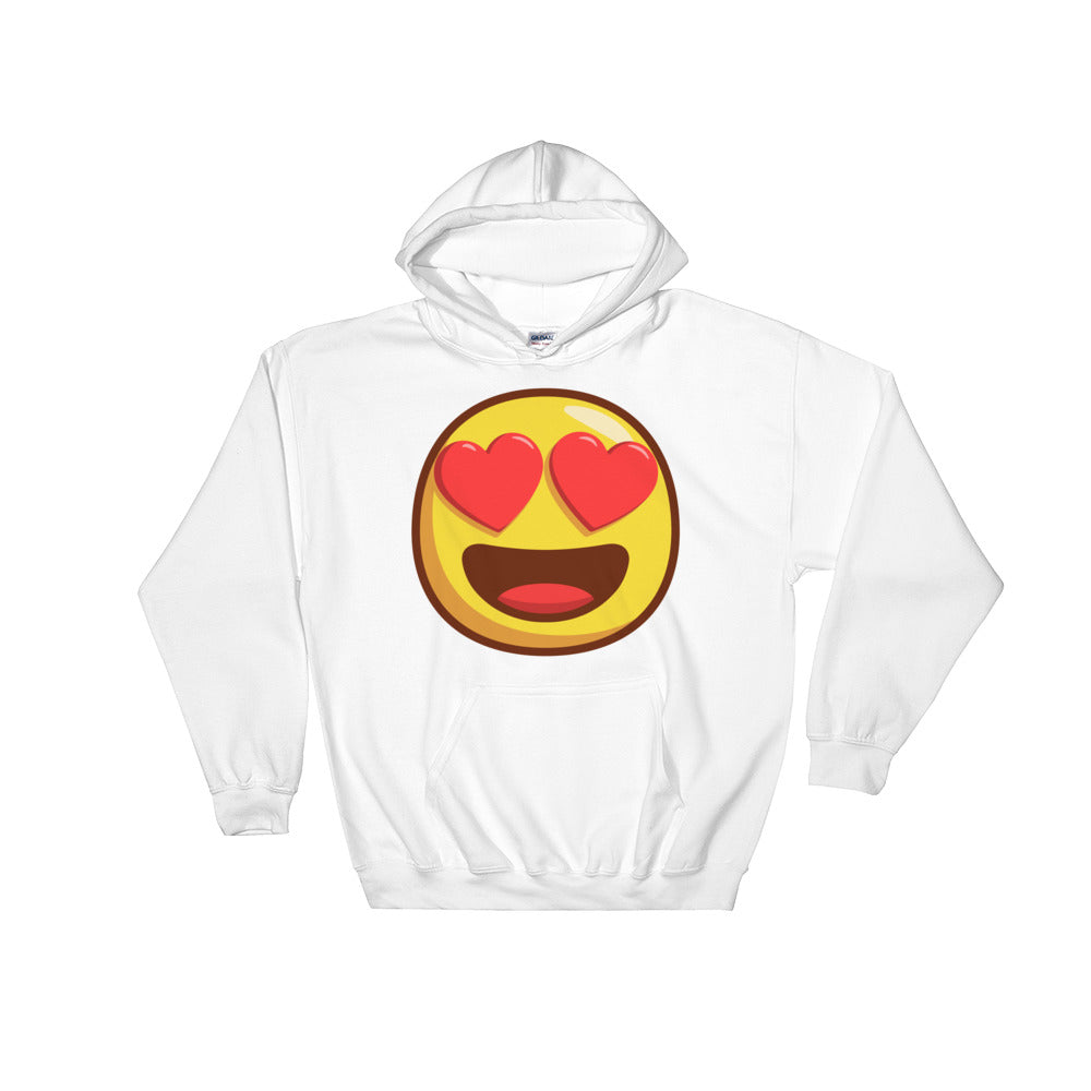 Smiling face with heart shaped eyes Hooded Sweatshirt