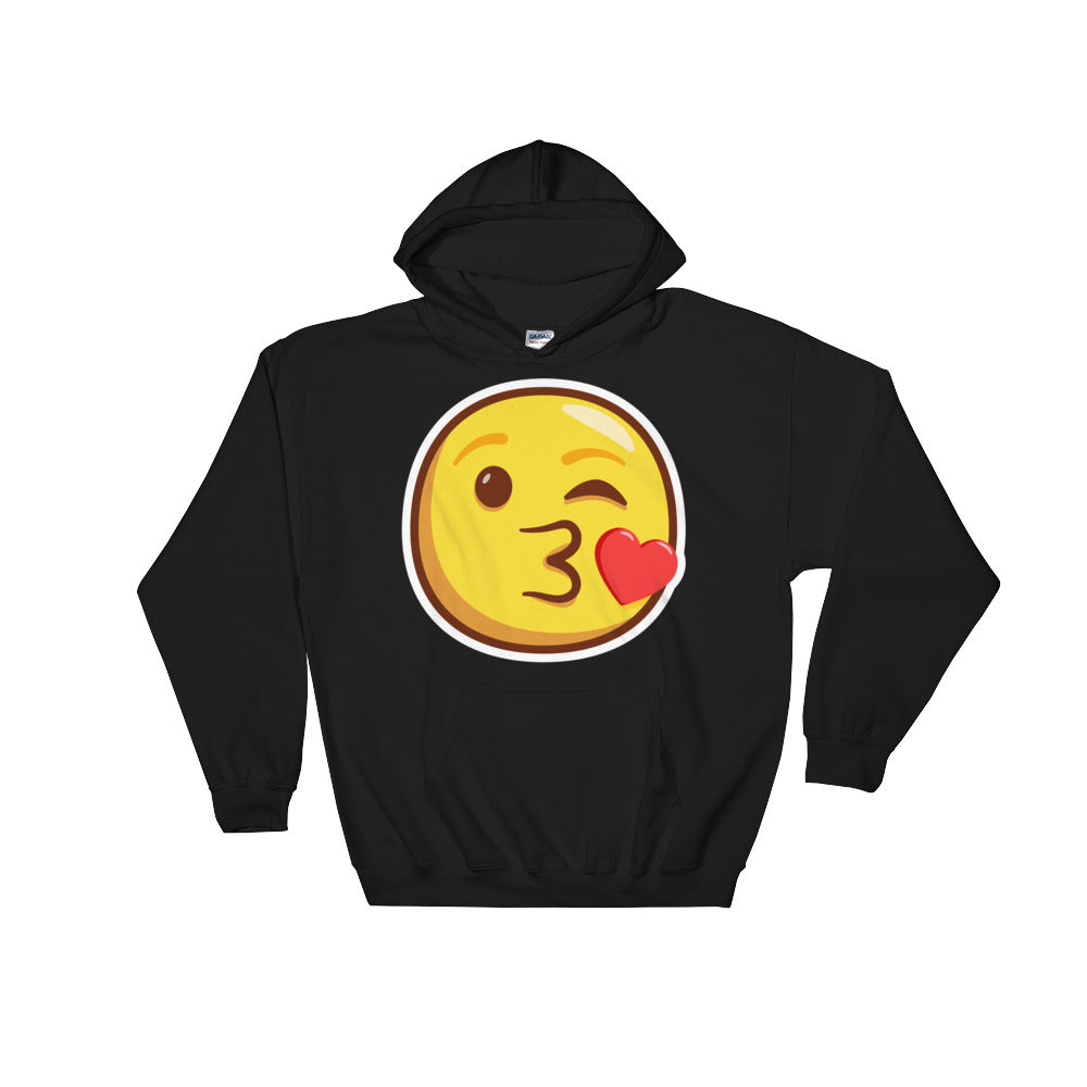 Face throwing a kiss Hooded Sweatshirt