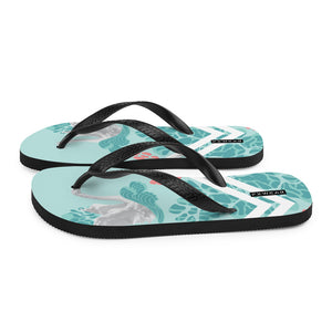 Swan Leg Pattern Flip-Flops