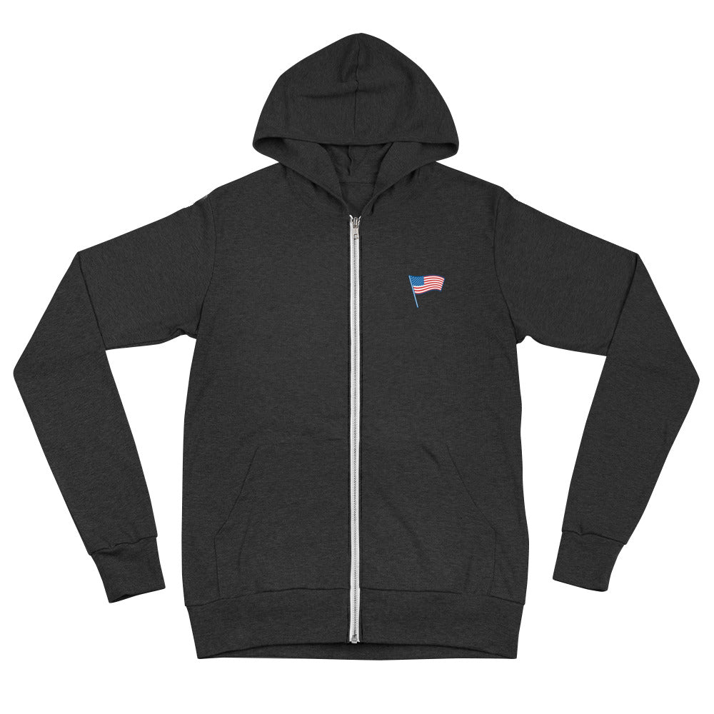 USA Flag Unisex zip hoodie