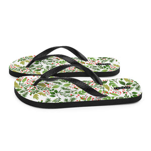 Holly Pattern Flip-Flops