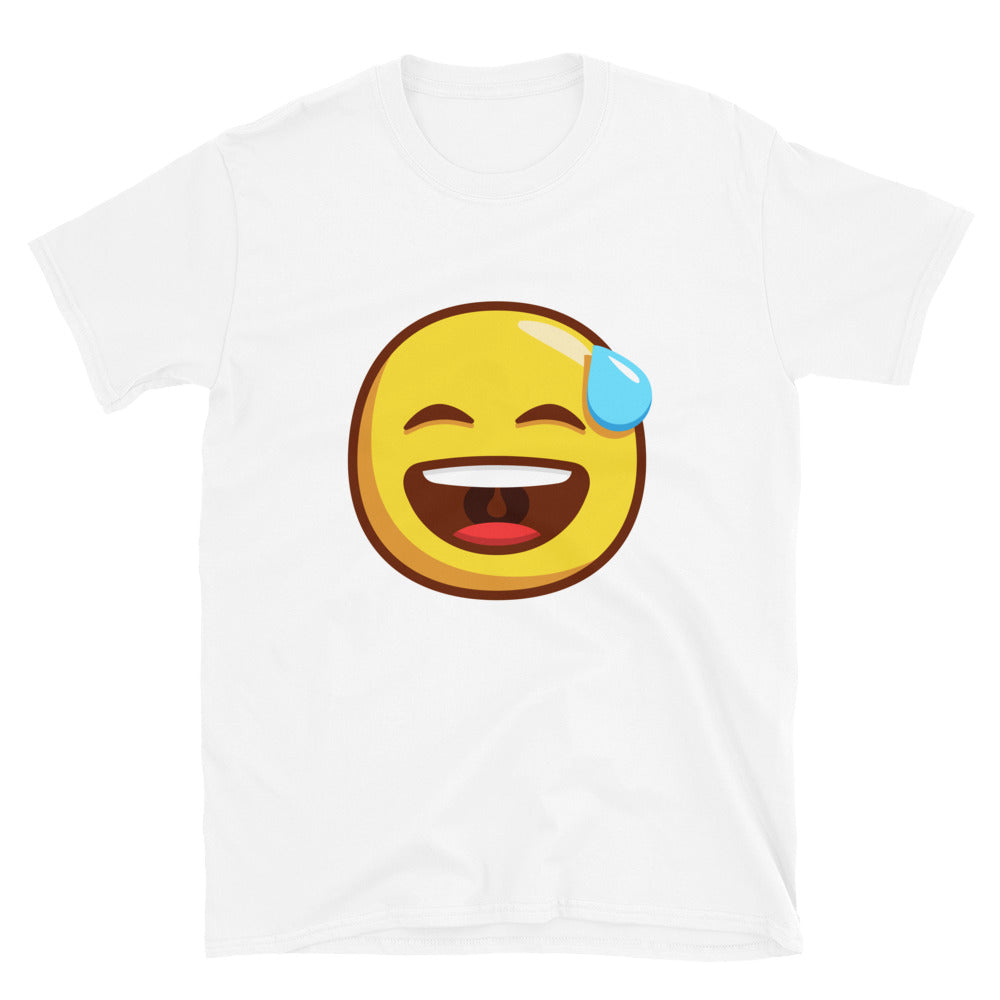 Smiling face open mouth sweat Unisex T-Shirt