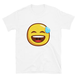 Smiling face open mouth sweat Unisex T-Shirt