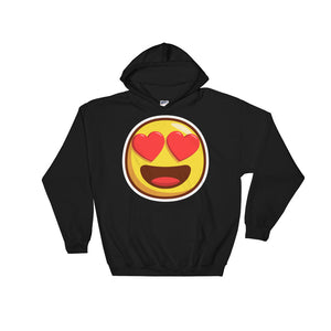 Smiling face with heart shaped eyes Hooded Sweatshirt