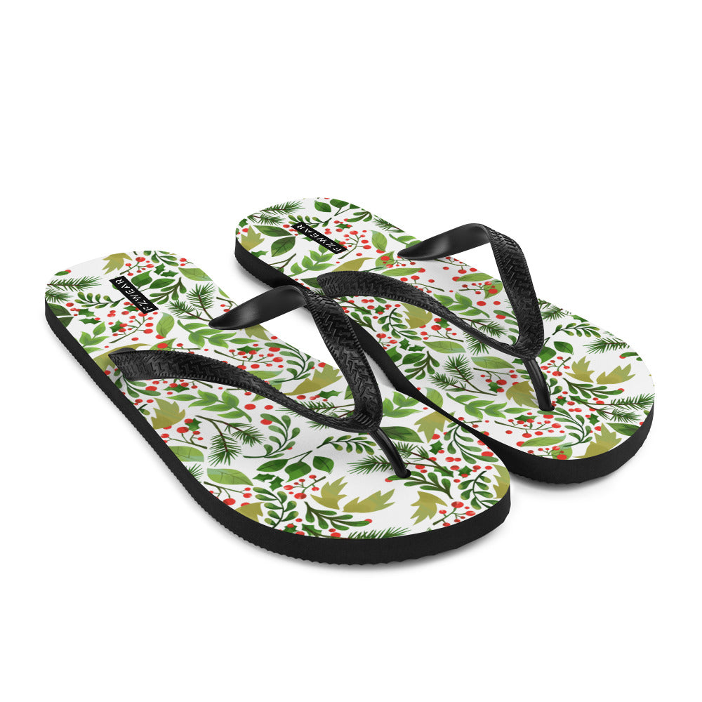 Holly Pattern Flip-Flops