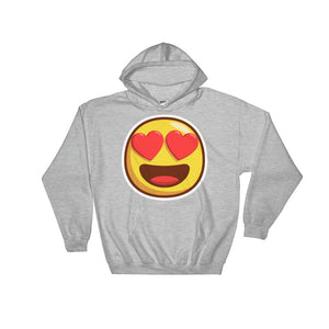 Smiling face with heart shaped eyes Hooded Sweatshirt