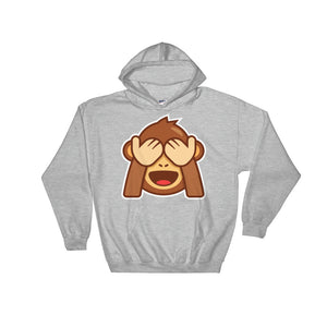 Monkey hiding eyes Hooded Sweatshirt